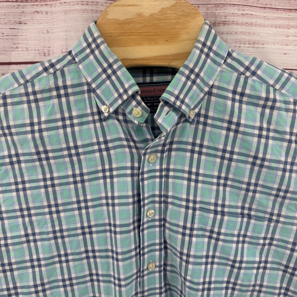 Vineyard‎ Vines Shirt Mens Large Murray Plaid Cotton Button Down Casual Preppy